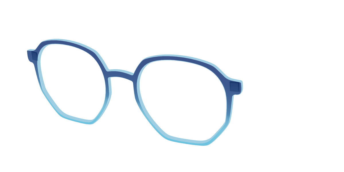 The Indigo to Sky Blue Gradient Crystal