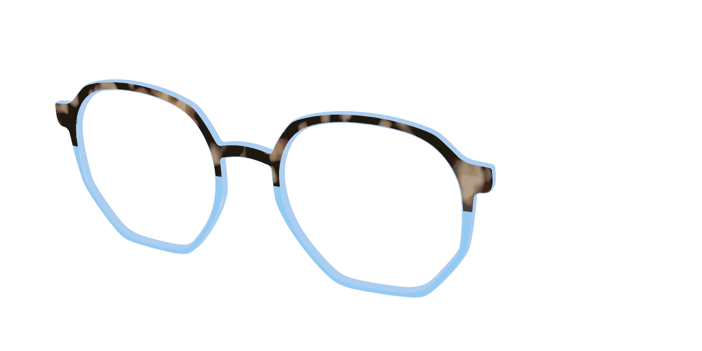 The Denim Tortoise Crystal Split