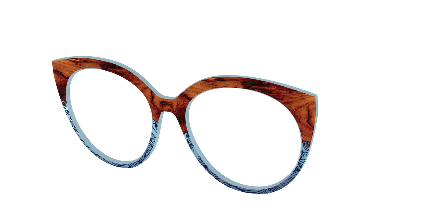 The Blue Wood Waves Crystal