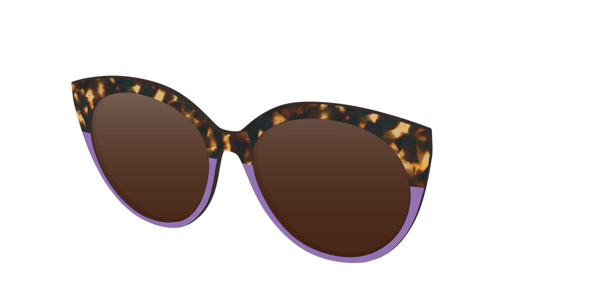 The Polarized Lavender Tortoise Split Sun Top