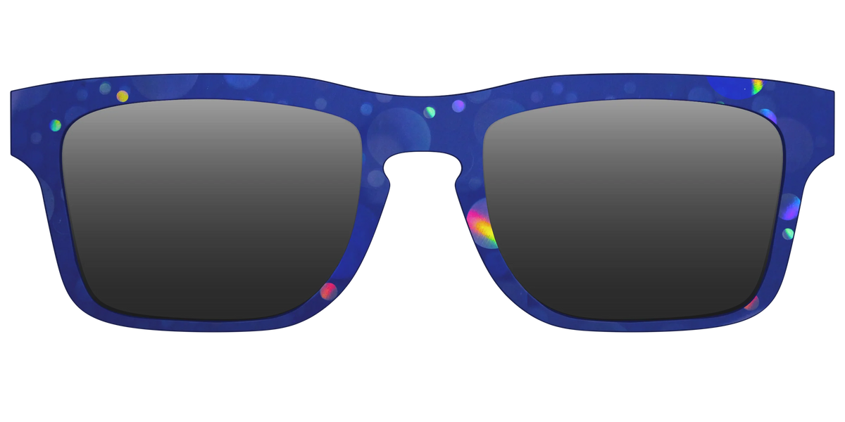 The Polarized Navy Holographic Bubbles Sun Top