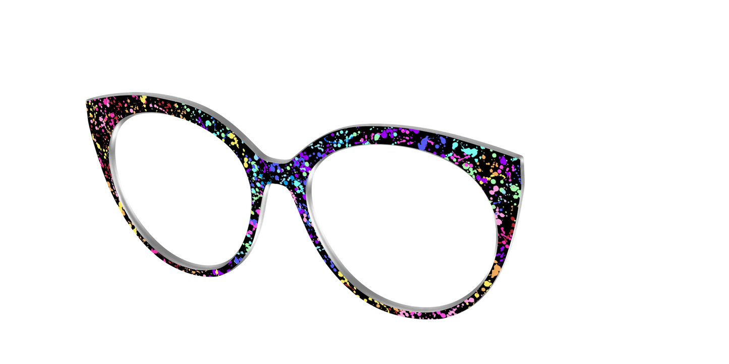 The Rainbow Splatter Black