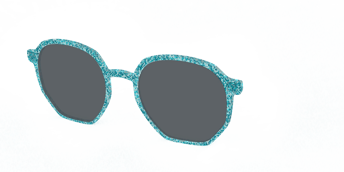 The Polarized Aquamarine Sparkle Sun Top