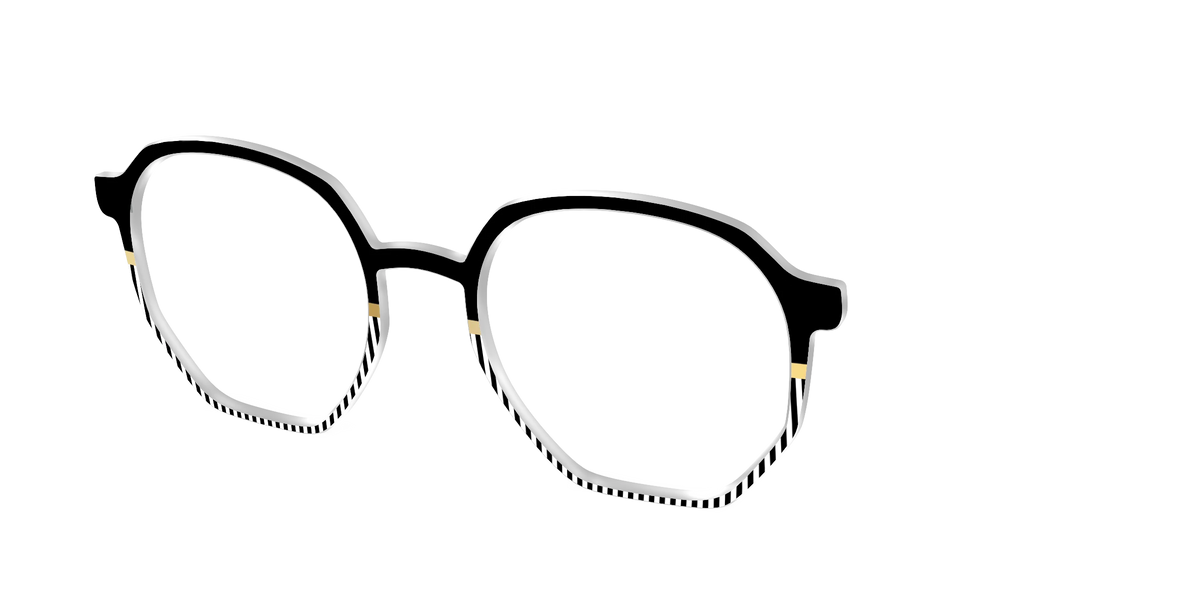 The Chic Stripes Crystal with Gold Foil