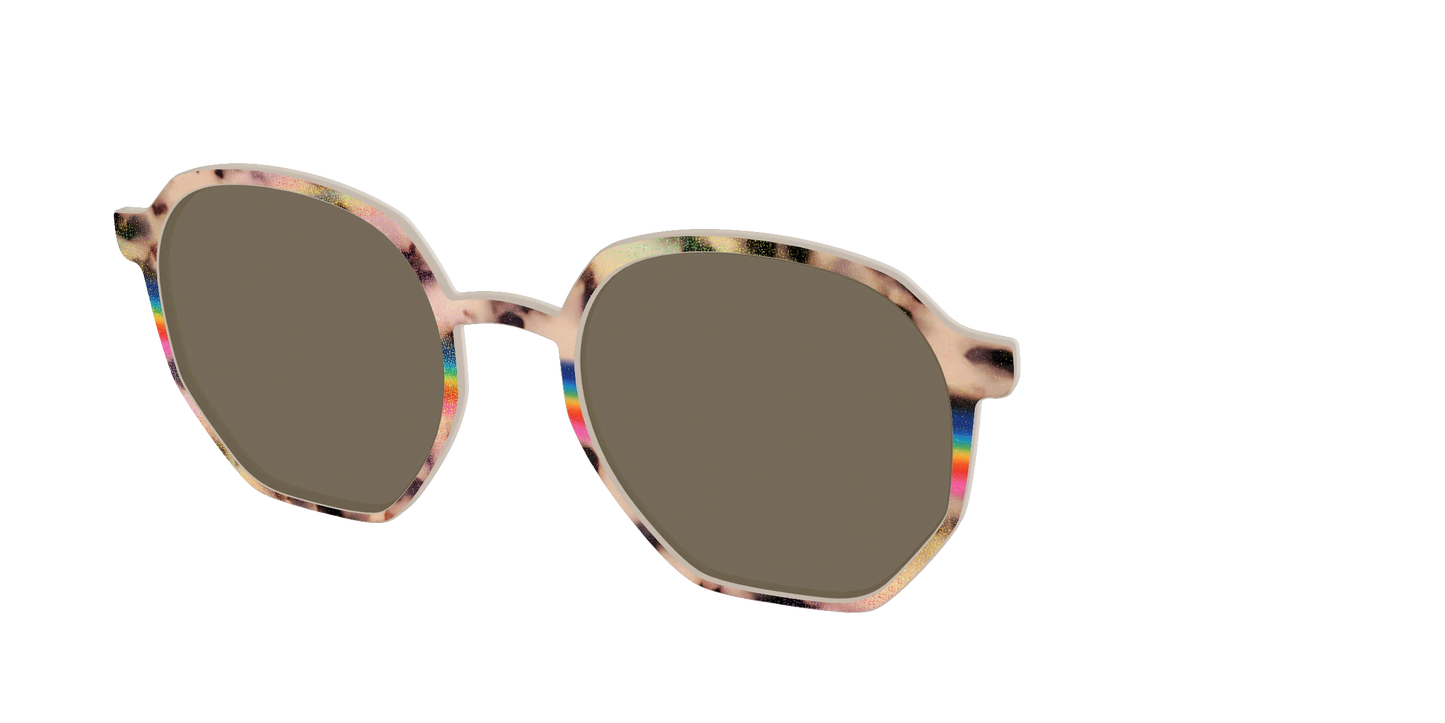 The Polarized Prism Split Tortoise Sun Top