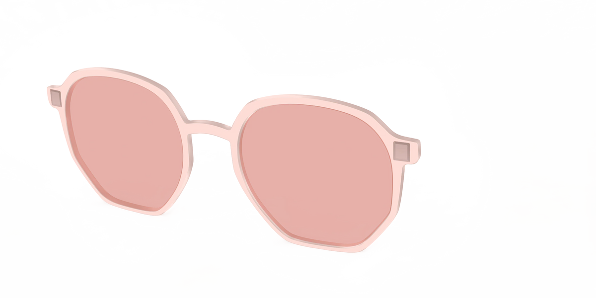 The Pink Crystal With Coral Pink Lens