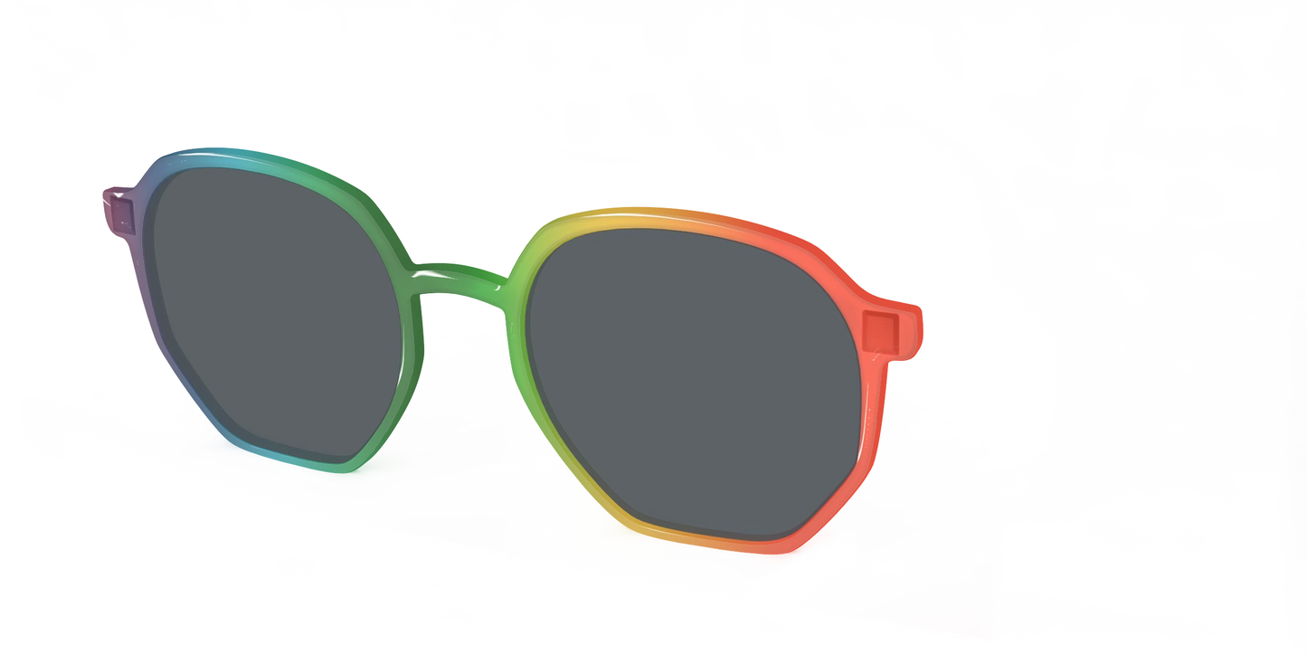 The Polarized Rainbow Gradient Sun Top