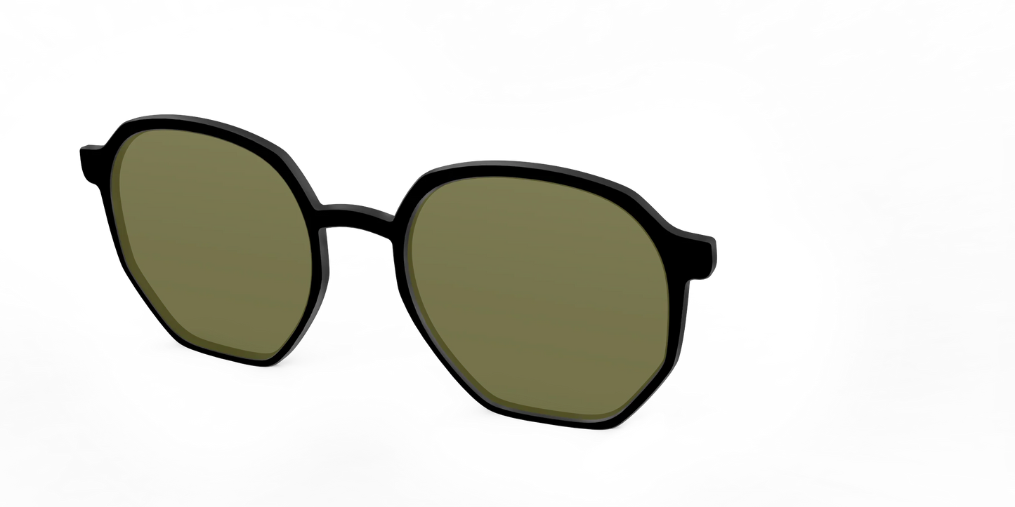 The Black with Green Racquet Sport Lens
