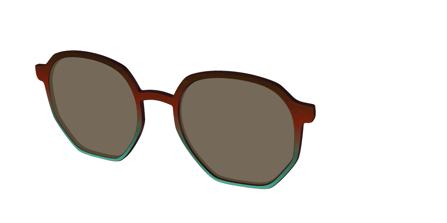 The Polarized Mahogany to Juniper Woodgrain Sun Top
