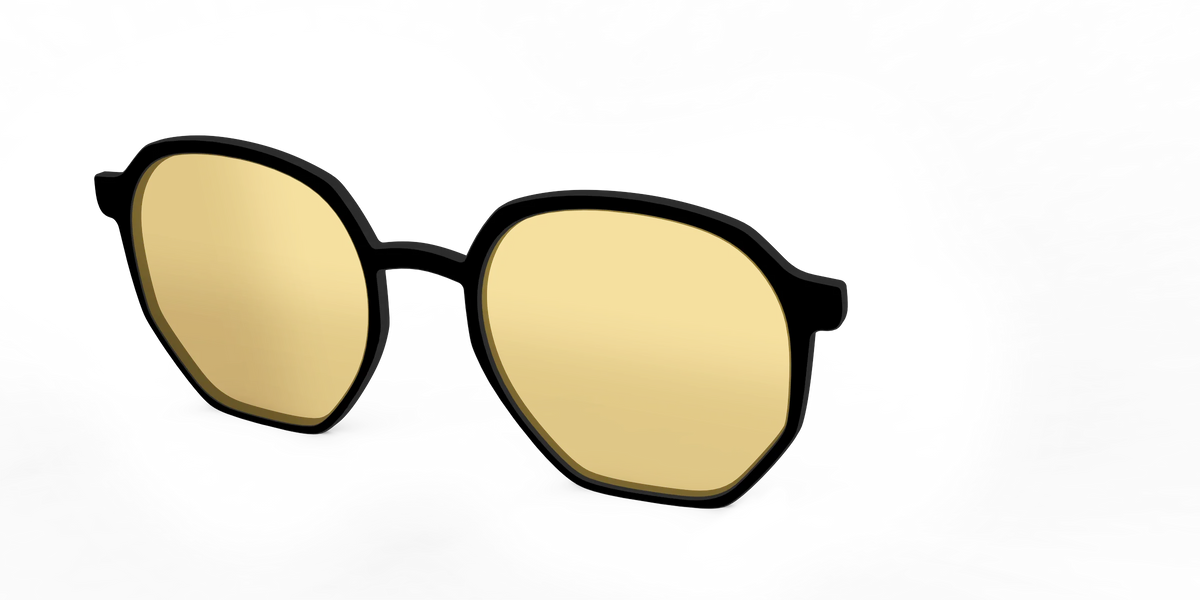 The Black With Citrine Yellow Lens
