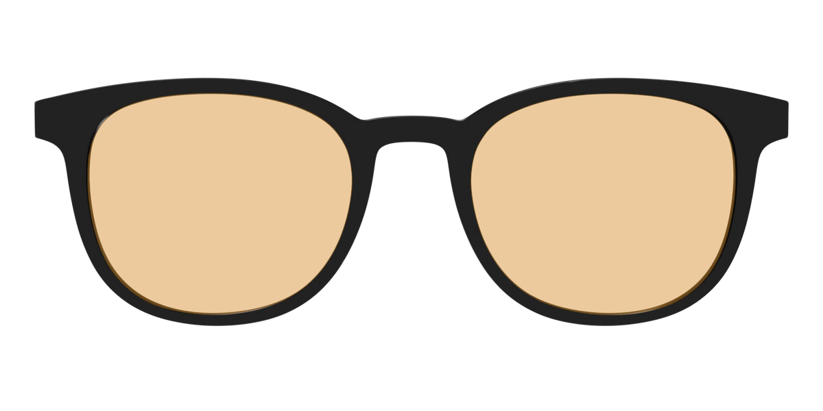 The Black With Umber Brown Lens