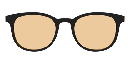 The Black With Umber Brown Lens