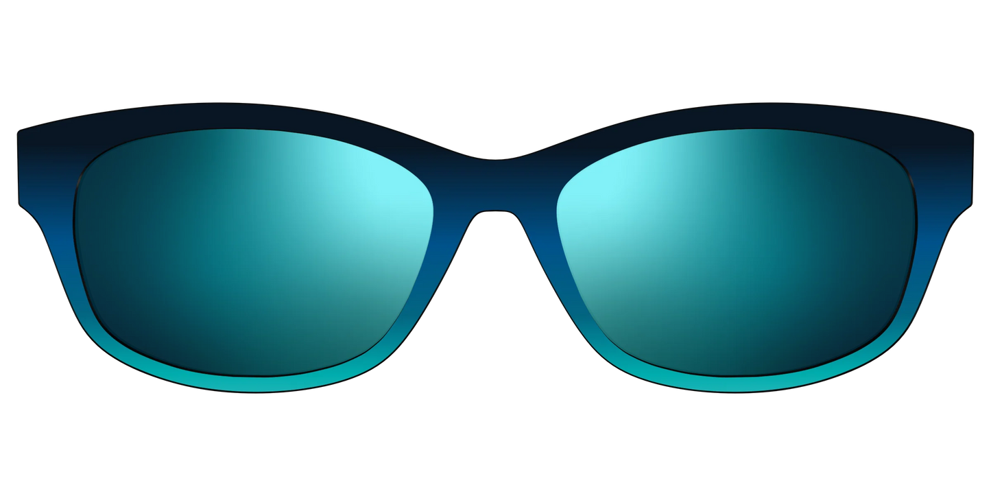 The Polarized Royal Blue to Seafoam Gradient Sun Top