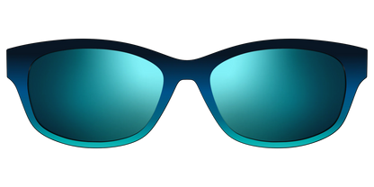 The Polarized Royal Blue to Seafoam Gradient Sun Top