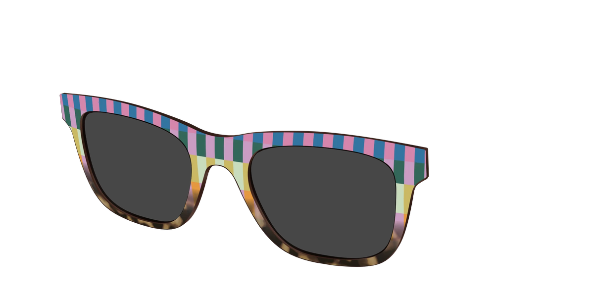 The Polarized Summer Stripes Tortoise Sun Top