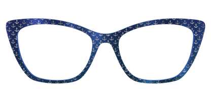 The Blue Shimmer with Silver Foil Anchors