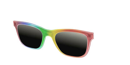 The Polarized Rainbow Gradient Sun Top