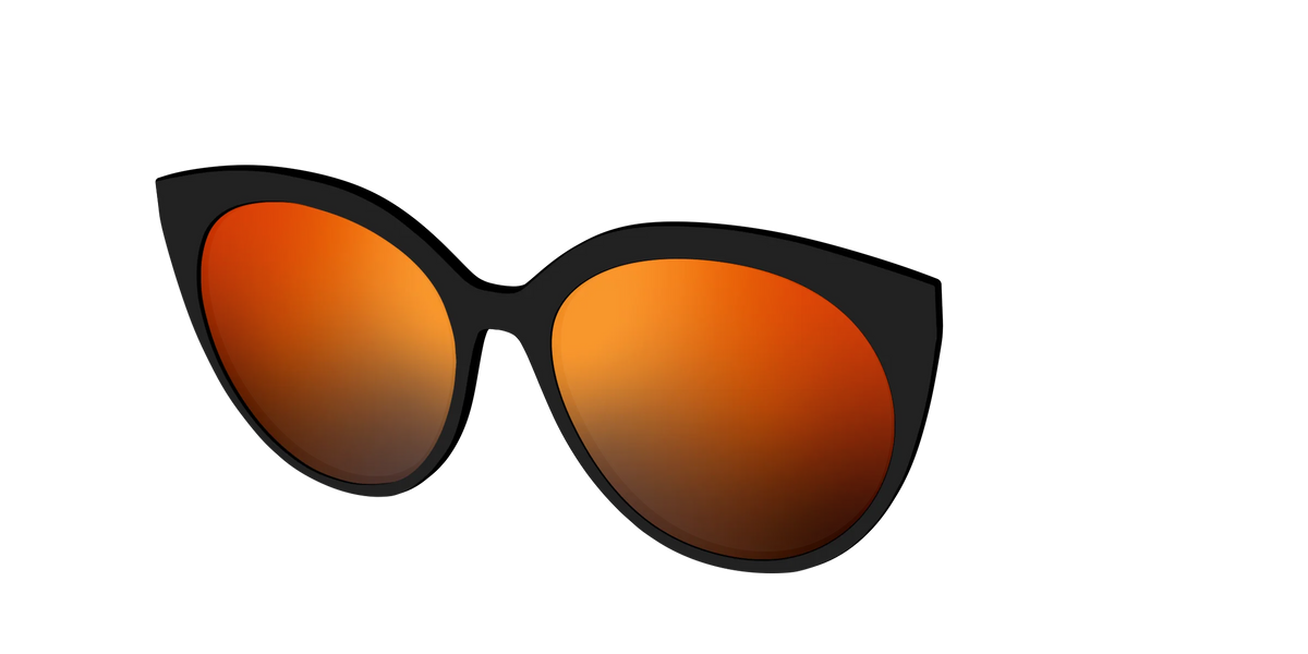 The Polarized Orange Reflective Sun Top
