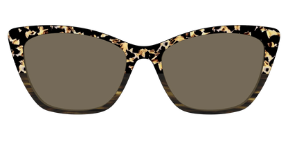 The Polarized Caramel Tortoise Horn Split Sun Top