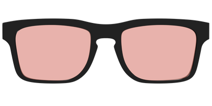 The Black With Coral Pink Lens