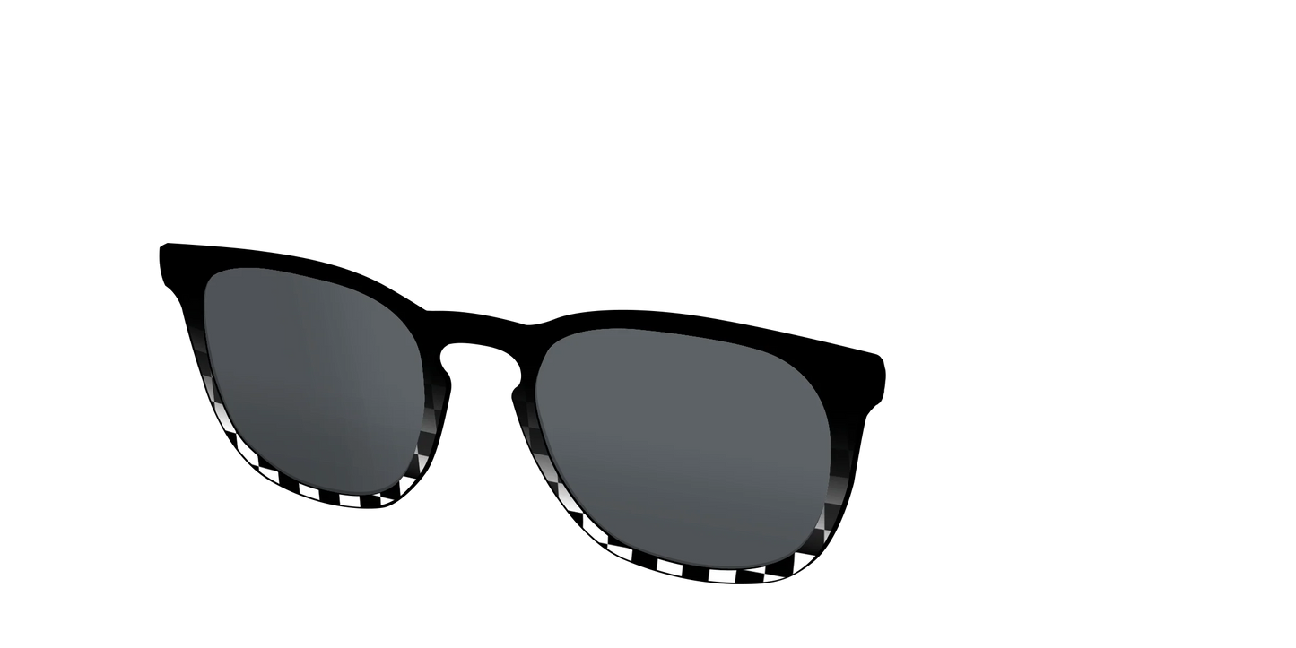 The Polarized Checkerboard Fade Sun Top