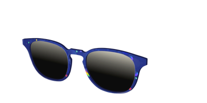 The Polarized Navy Holographic Bubbles Sun Top