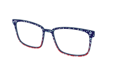 The Navy to Scarlet Gradient with Star Glitter