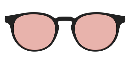 The Black With Coral Pink Lens