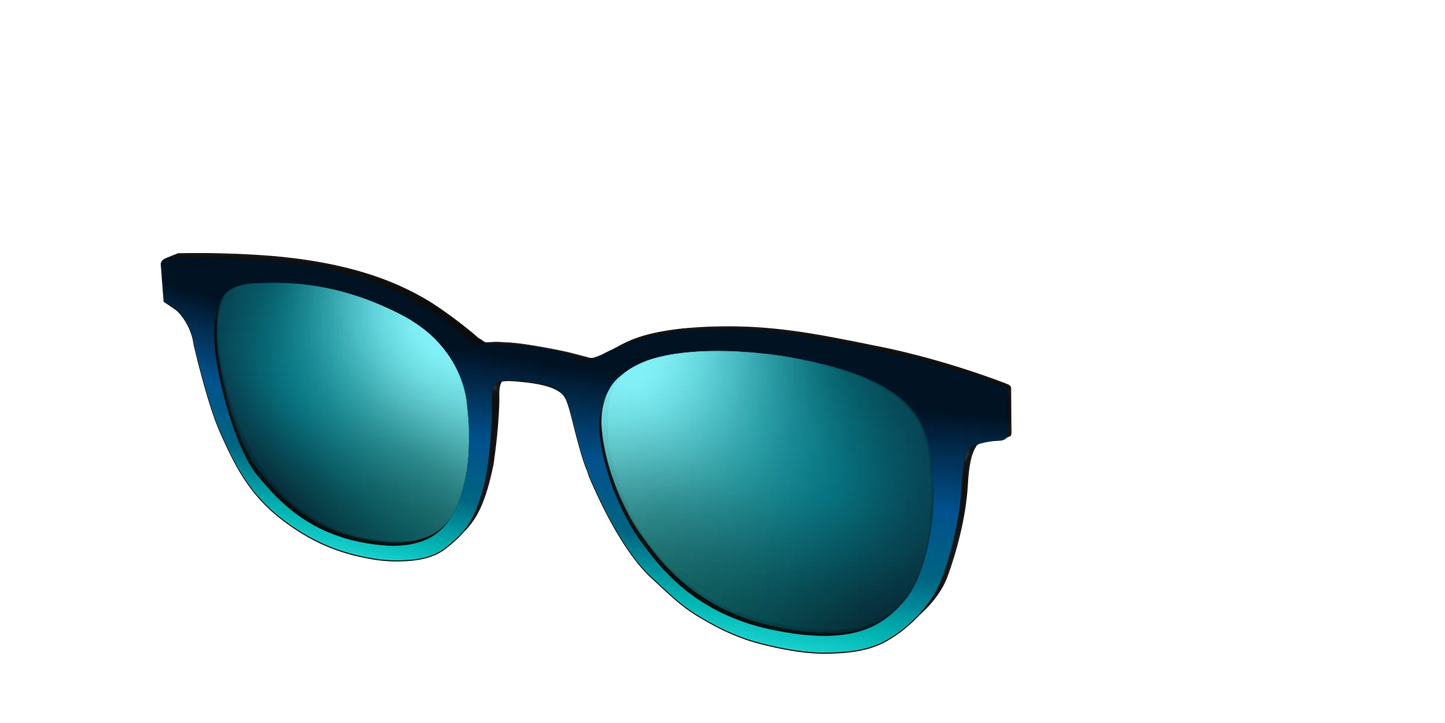 The Polarized Royal Blue to Seafoam Gradient Sun Top