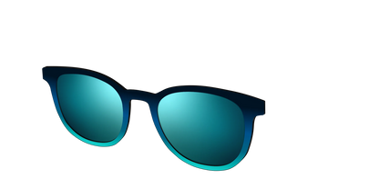 The Polarized Royal Blue to Seafoam Gradient Sun Top