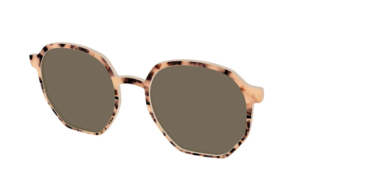The Polarized Bisque Tortoise Split Sun Top