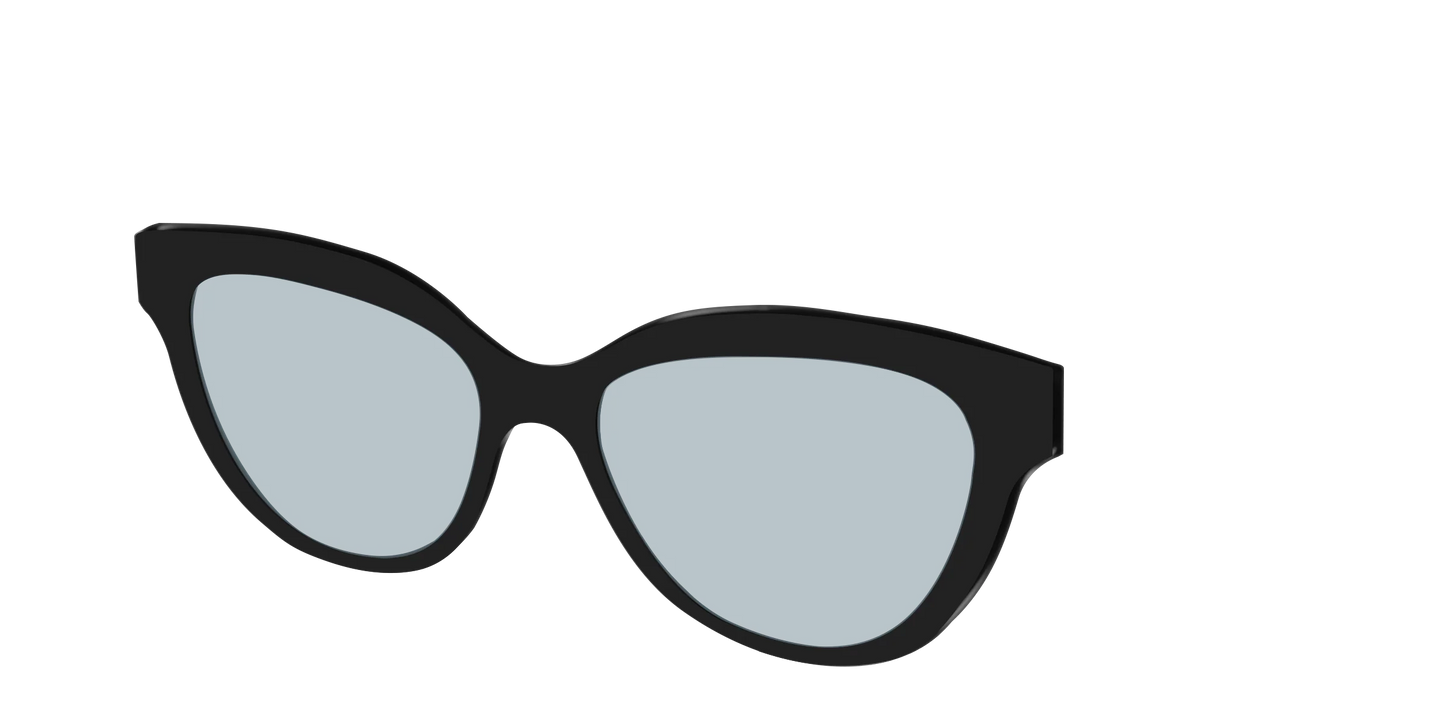 The Black With Slate Blue Lens