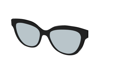 The Black With Slate Blue Lens