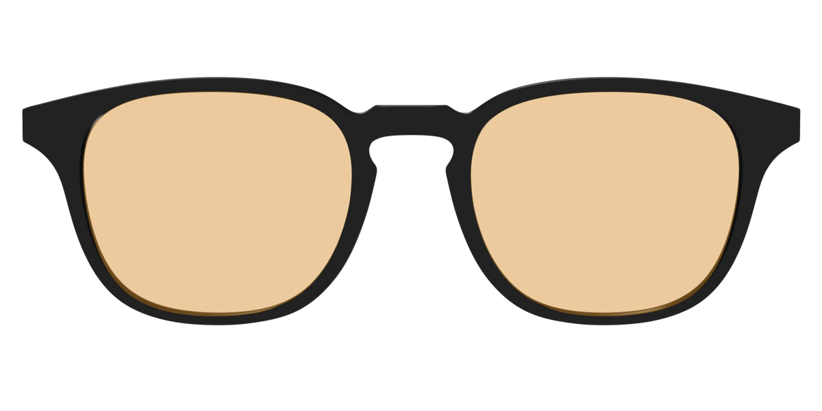 The Black With Umber Brown Lens