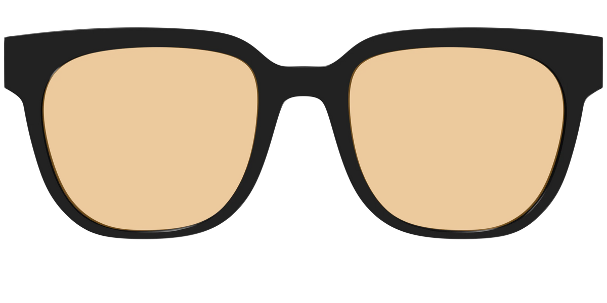 The Black With Umber Brown Lens