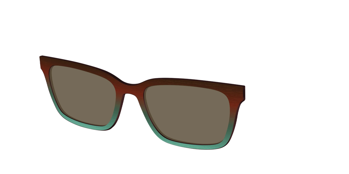 The Polarized Mahogany to Juniper Woodgrain Sun Top