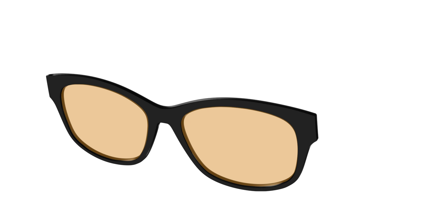 The Black With Umber Brown Lens