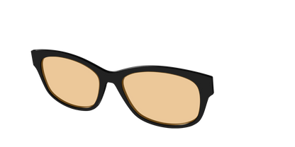 The Black With Umber Brown Lens