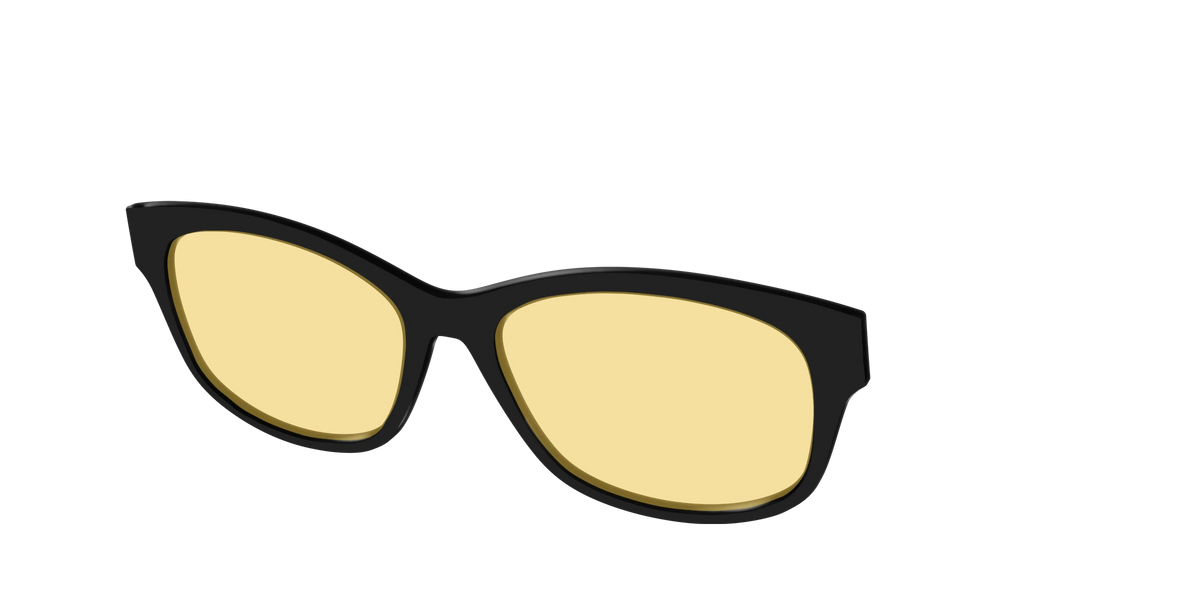 The Black With Citrine Yellow Lens