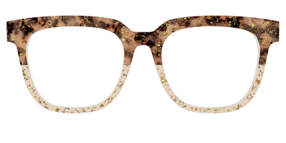 The Khaki Tortoise Crystal Split with Gold Flakes