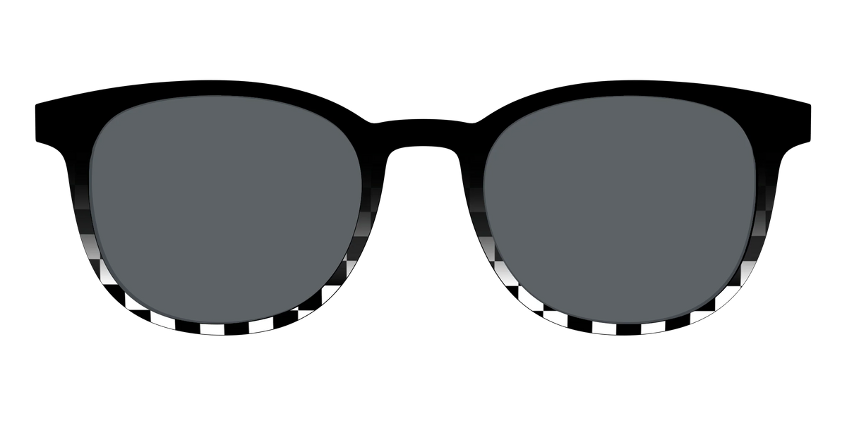 The Polarized Checkerboard Fade Sun Top