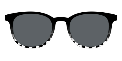 The Polarized Checkerboard Fade Sun Top