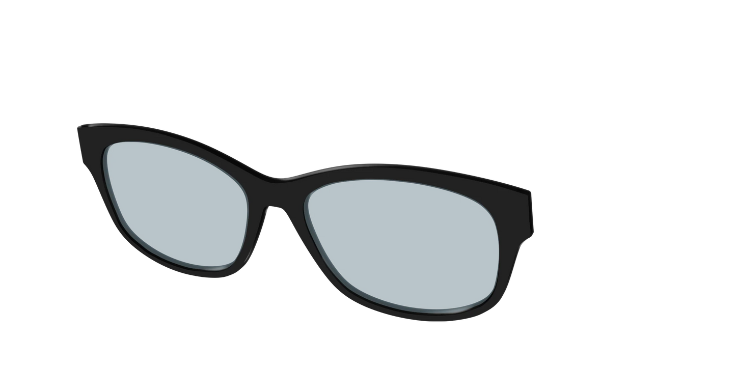 The Black With Slate Blue Lens
