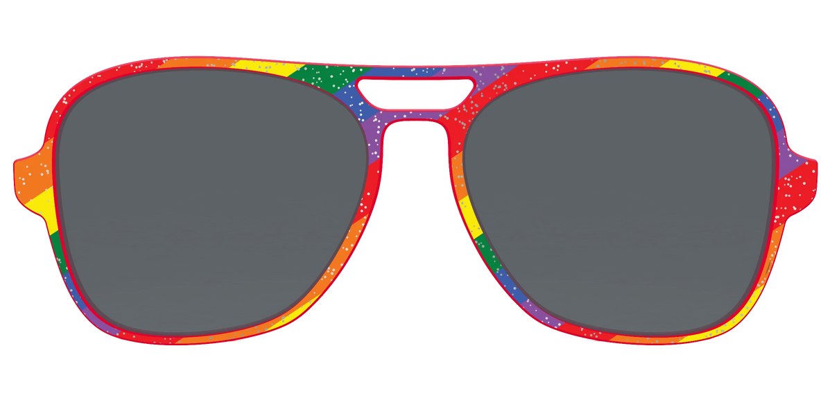 The Polarized Traditional Pride Flag Glitter Sun Top