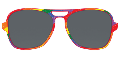 The Polarized Traditional Pride Flag Glitter Sun Top