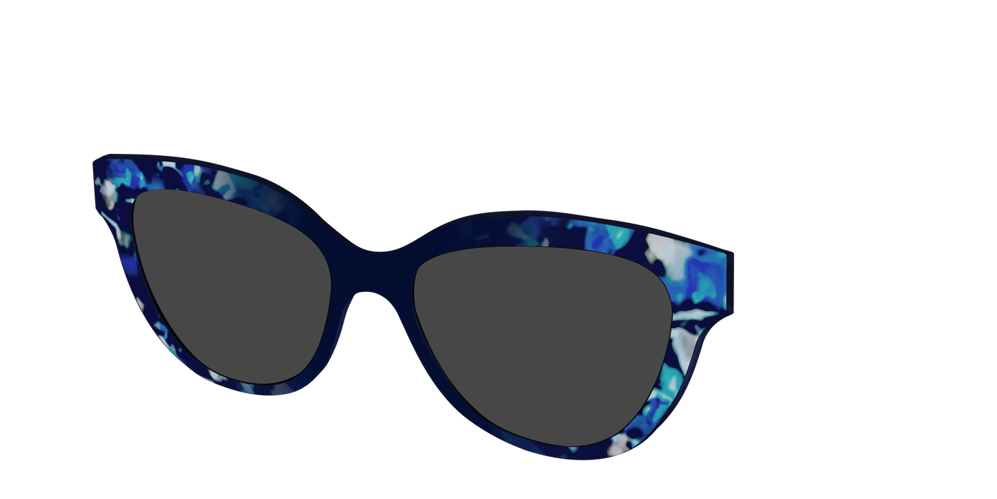 The Polarized Indigo Tortoise Sun Top