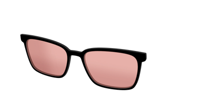 The Black With Coral Pink Lens