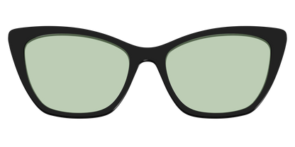 The Black With Sage Green Lens