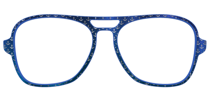 The Blue Shimmer with Silver Foil Anchors