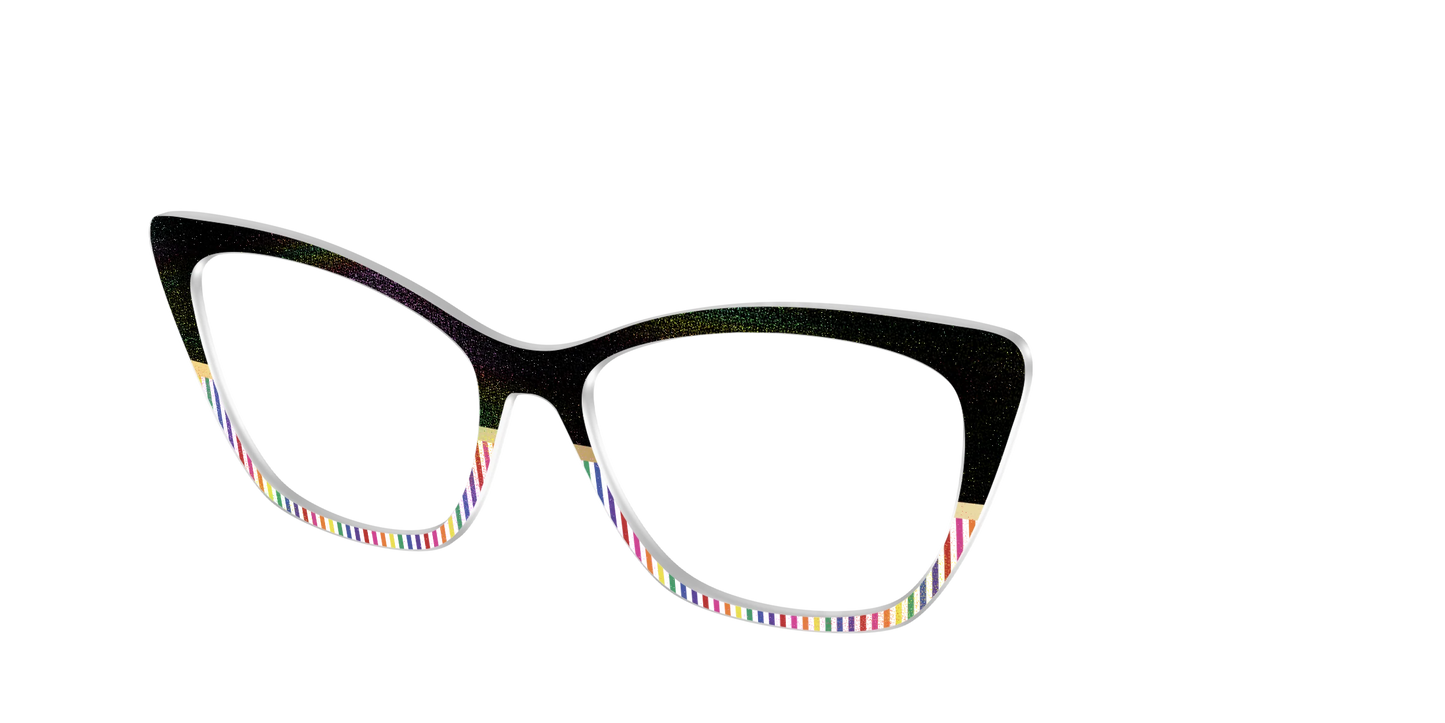 The Chic Pride Stripes Crystal with Gold Foil